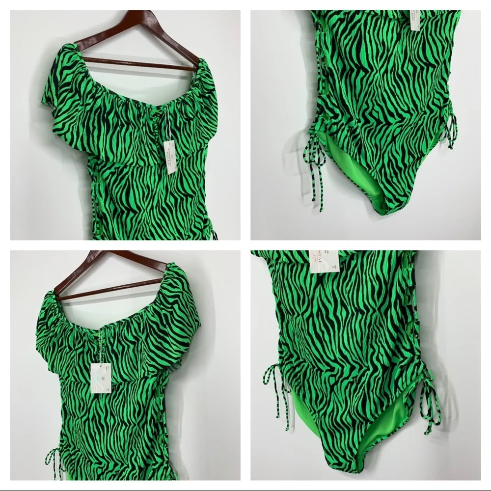Coastal Waves ruffle neckline
